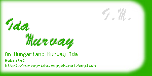 ida murvay business card